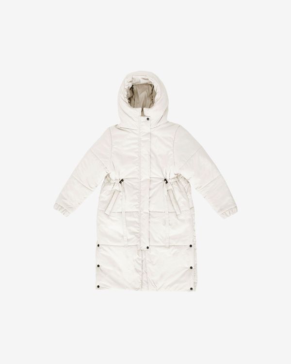 Пуховик зимний женский молочный - фото 1