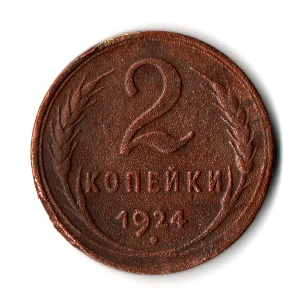 2 копейки 1924 гладкий гурт VF (1)