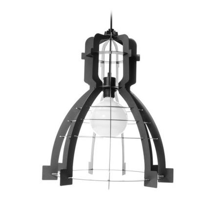 Подвесной светильник, металлический, черный