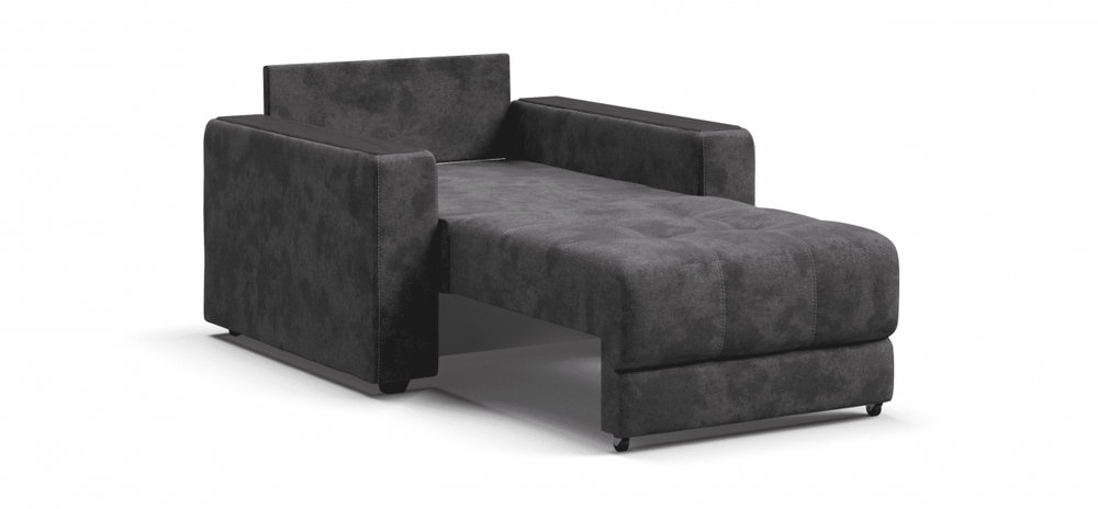 Босс кресло-кровать Велюр Алькантара серый