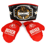 Боксерский набор пояс и перчатки (Лидер)