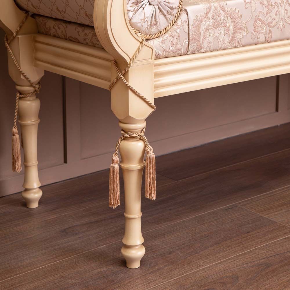 Банкетка Флоренция Айвори Каледония Даймонд Бисскоти