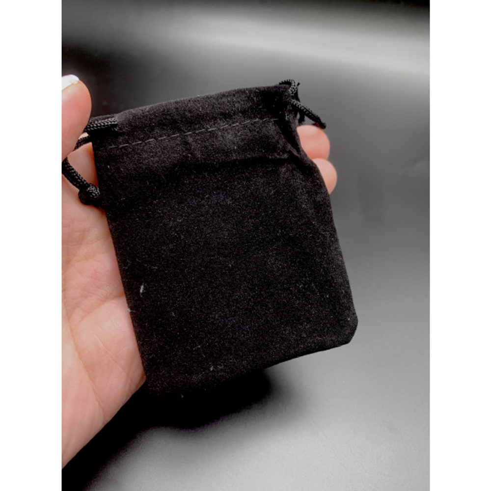 16808 Мешочек, бархат, размер 8,5х7 см, черный