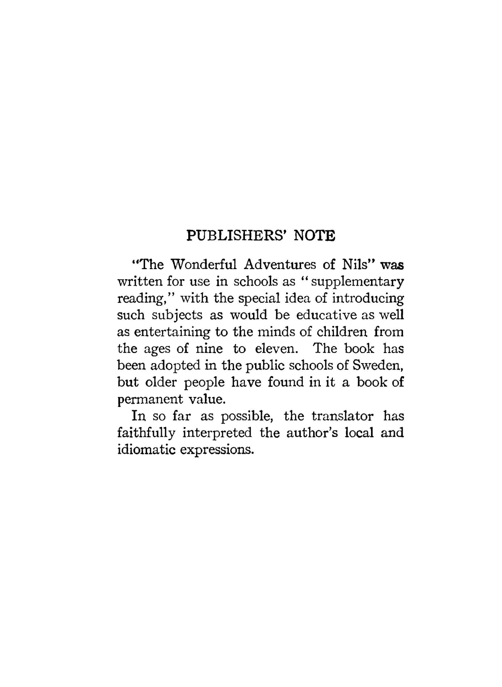 The wonderful adventures of Nils | Selma Lagerlöf