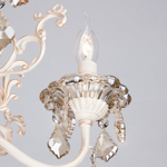 Подвесная люстра 3281/5 белый с золотом / тонированный хрусталь