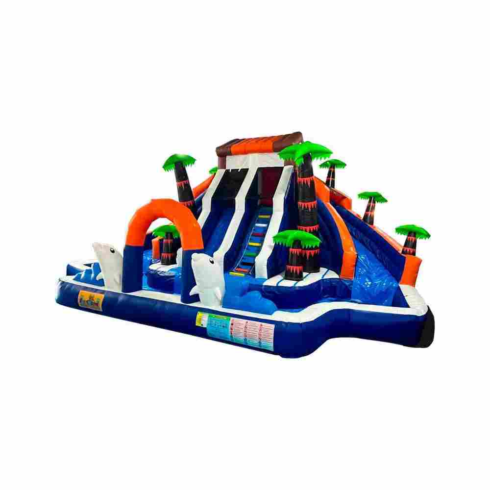 Коммерческий надувной водный батут с бассейном «Домик у моря» 10*7*5 м