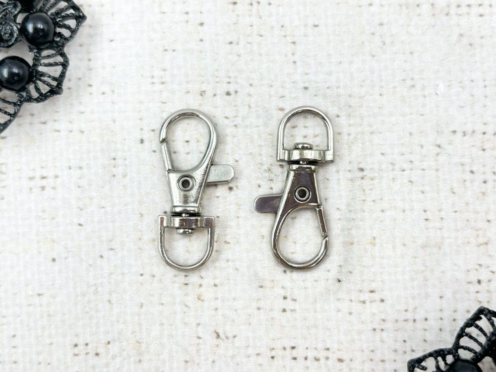 Карабин поворотный, р. 35 мм, никель