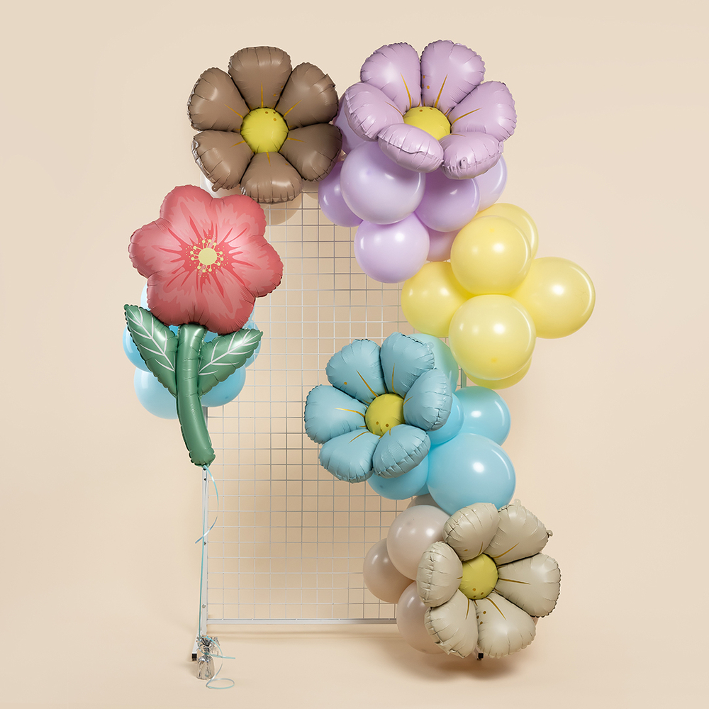 Фигура 25" Цветок, Ромашка (надув воздухом), Кремовый, Сатин Fl