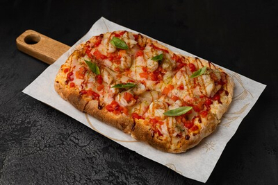 Пиццета с креветками