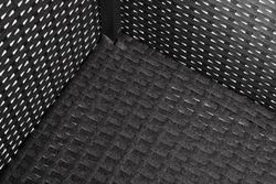 "Лунго" кашпо для цветов большое плетеное из искусственного ротанга, цвет графит