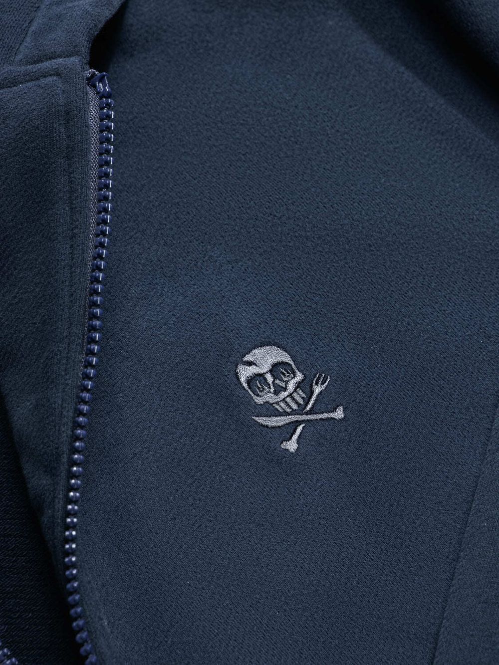 Худи Hardlunch Logo на молнии темно-синий