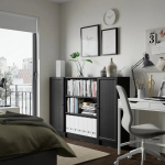 Книжный шкаф -  BILLY / OXBERG IKEA/ БИЛЛИ/ ОКСБЕРГ ИКЕА, 160х106 см,  черный