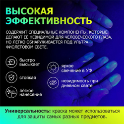 Пигмент Антивор, светящийся в ультрафиолете