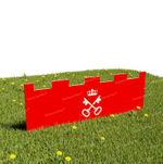 Забор уличный из экопластика Кремлевская стена