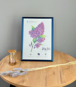 Фоторамка 21х30 см, синяя, без фактуры, арт. 2130.135152