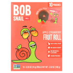 Bob Snail, Фруктовые рулеты, яблоко-клубника, 10 пакетиков по 10 г (0,35 унции)