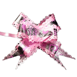 Бант декорированный ширина 3 см, диаметр 12-14 см  розовый 1 шт