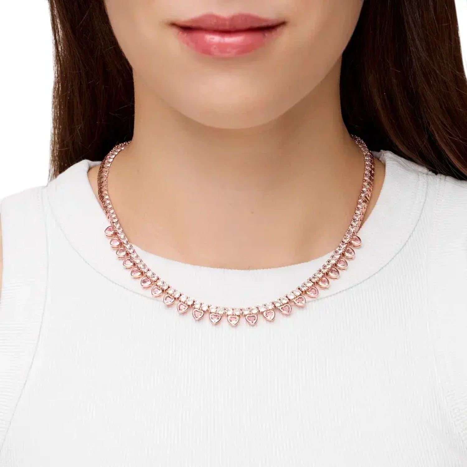 Колье Amour Pink Heart Necklace