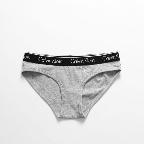 Женский комплект: топ+слипы+стринги серый Calvin Klein Women Black 3in1