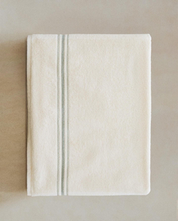Zara Home - Банное полотенце с цветной бордюром, бежевый, 30х50 см