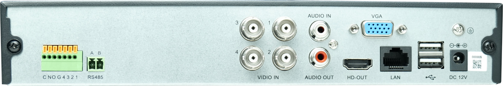 PX-XVR-C4-1H1-S (BV) гибридный 5 в 1 видеорегистратор, 4 канала 5.0Мп*6к/с, 1HDD, H.264/265