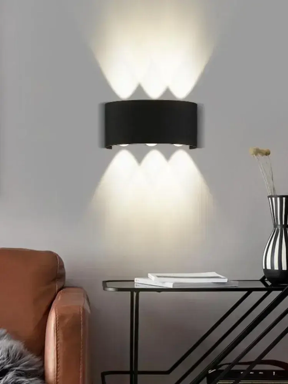 Настенный светильник, Светильник уличный LED 3000K, 6 Вт, черный