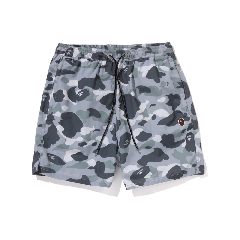 A Bathing Ape City Camo Ape Head One Point Beach Шорты серый