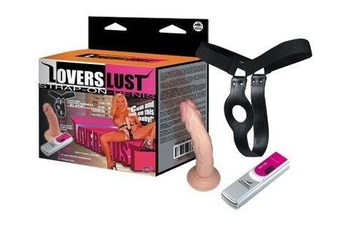 Поясной вибратор-страпон Lovers lust
