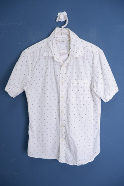 Рубашка Uniqlo с принтом 46 размер