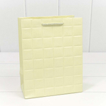 Пакет подарочный 18х23х10см Фигуры и узоры "Квадраты" (Бежевый)