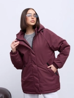 Куртка весенняя удлиненная с капюшоном