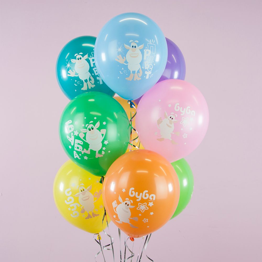 Воздушный Шар (12''/30 см) Буба, Ассорти, пастель, 1 ст, 25 шт.