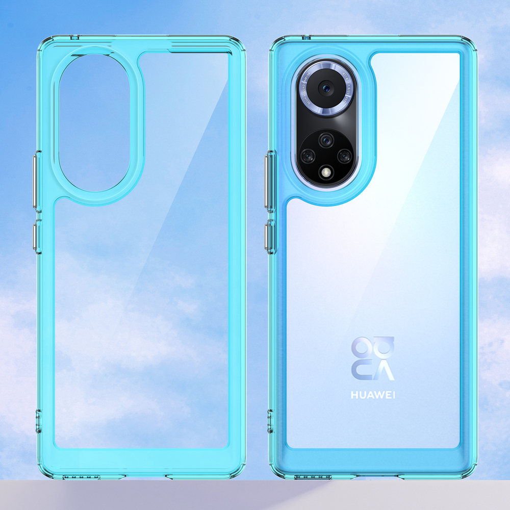 Усиленный защитный чехол с рамками бирюзового цвета для Honor 50 и Huawei Nova 9, мягкий отклик кнопок