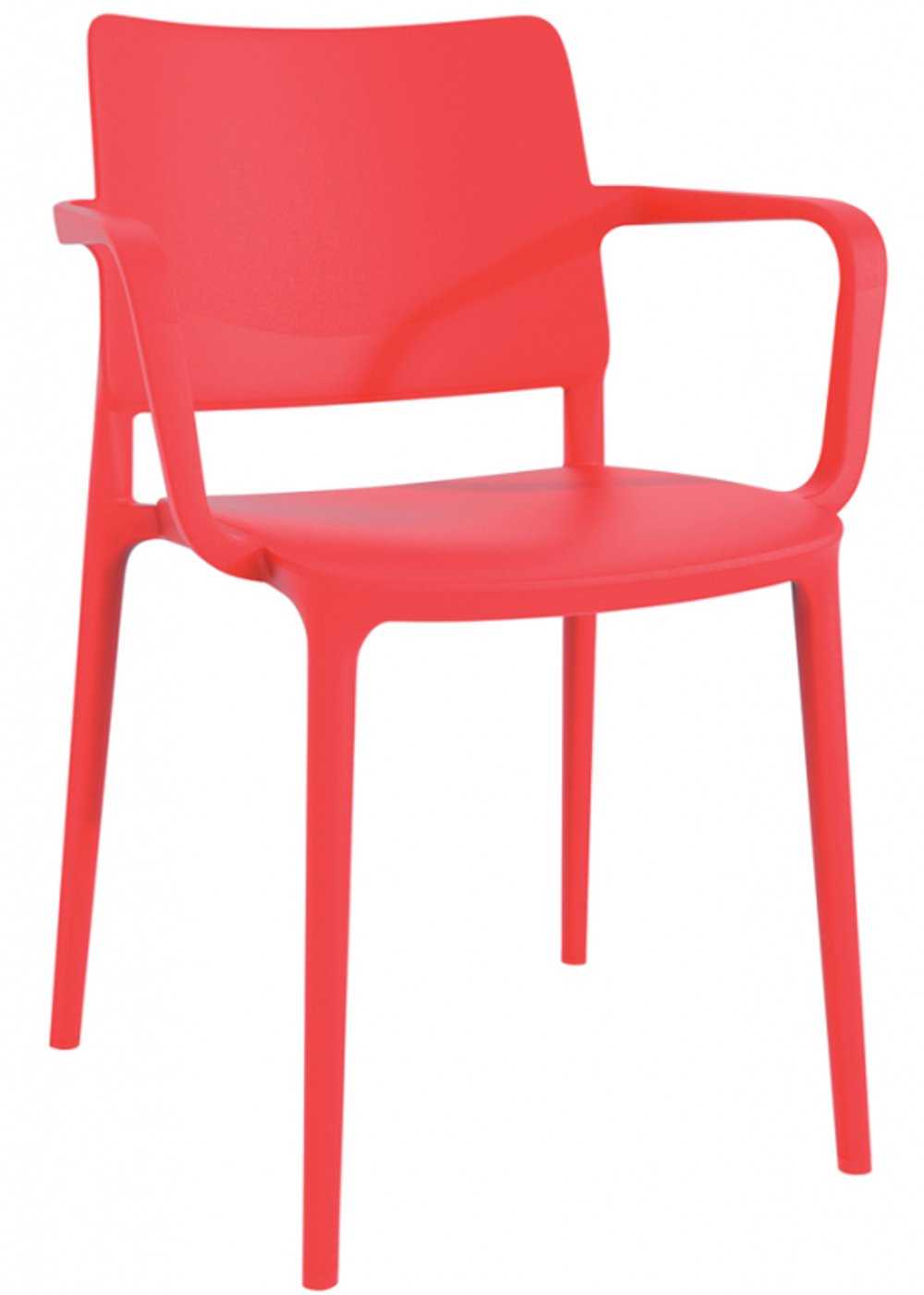 Кресло пластиковое Papatya Joy-K, красный