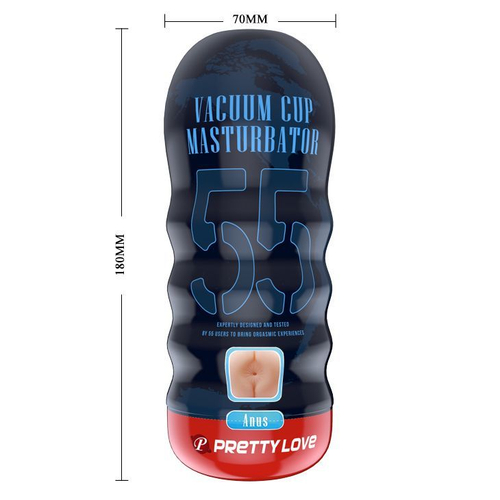 Мастурбатор-анус Baile Pretty Love Vacuum Cup, 18 см, вакуумная колба