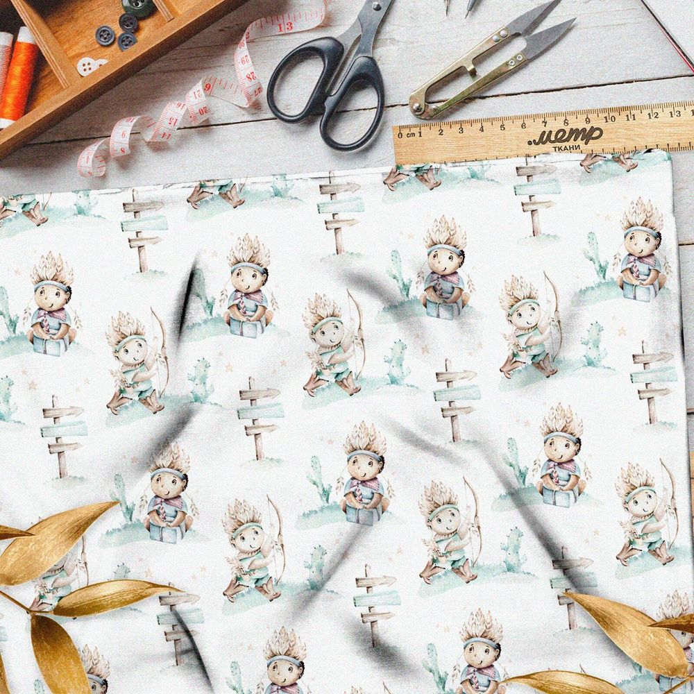 Ткань поплин юный стрелец из лука