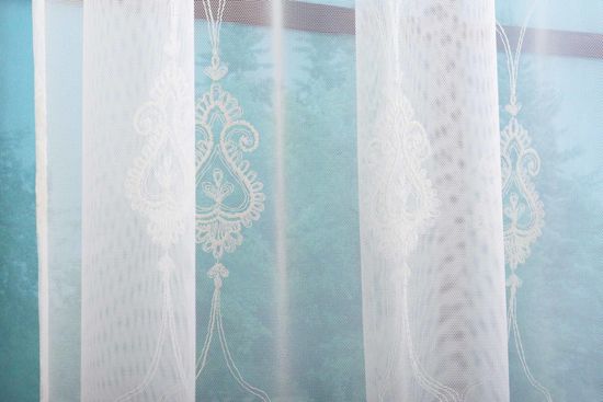 Микросетка с вышивкой Флоренция-2 (кремовый)