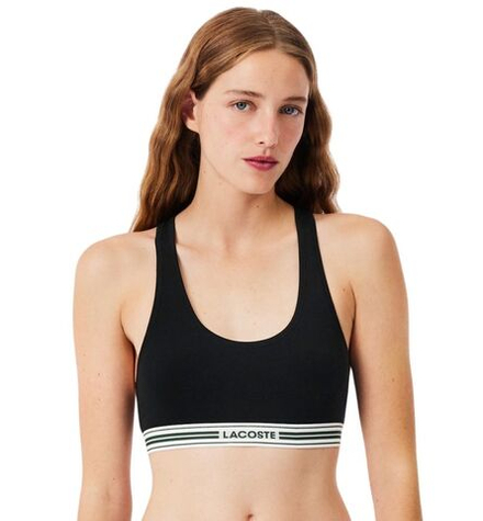 Теннисный бюстгальтер Lacoste Heritage Racer Back - black