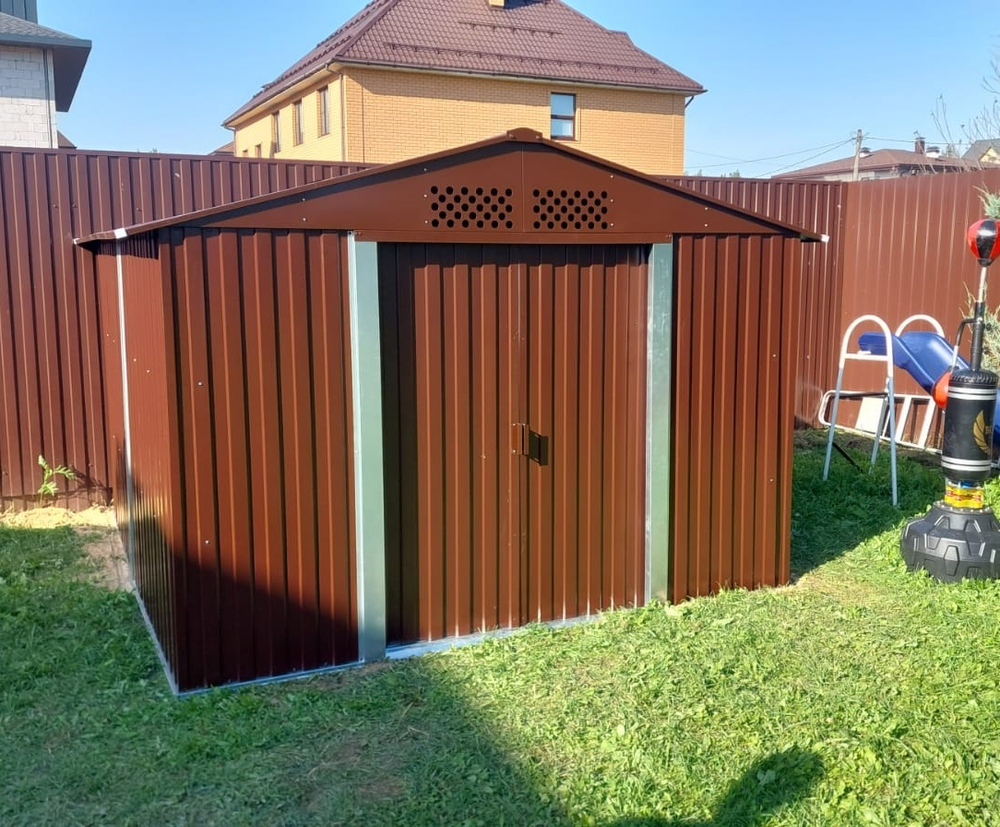 Металлический сарай GreenStorage Эван E коричневый