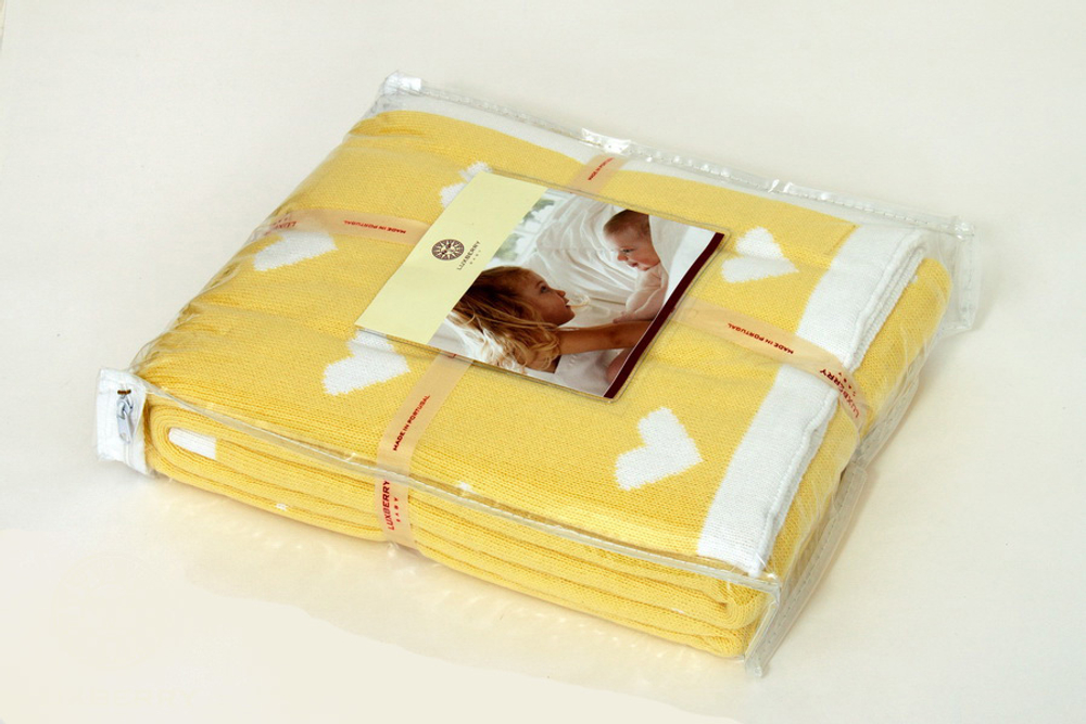 Элитный плед детский Imperio 243 жёлтый от Luxberry упаковка