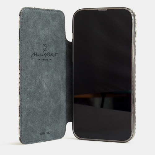 Чехол для iPhone 15 Pro Max из кожи питона, натурального цвета