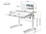 Детский стол Mealux Ergowood - M Multicolor+ полка BD P-18 W (арт.BD-800 WG/MC Energy + BD P-18 W)