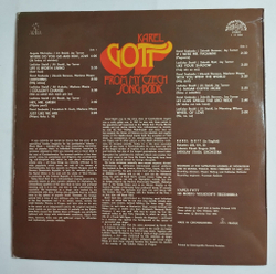 Винтажная виниловая пластинка LP Karel Gott From My Czech Song Book (Чехословакия 1975)