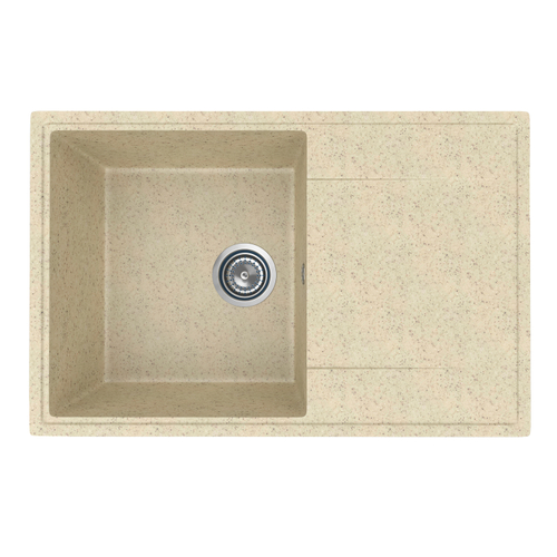 Мойкa ML-GMU07 УЛЬТРА с крылом, бежевый камень, 735*475 мм (глуб. чаши 175)