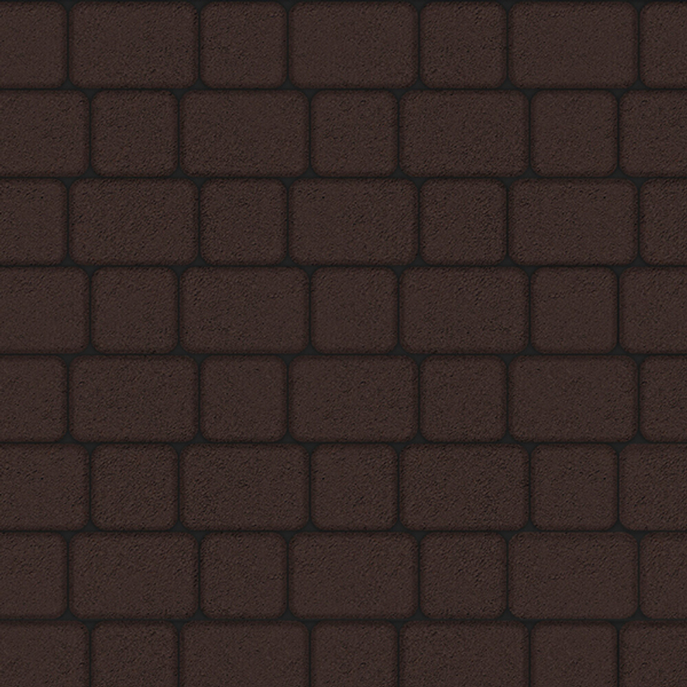 Тротуарная плитка КЛАССИКО - Стандарт Коричневый, комплект из 2 видов плит