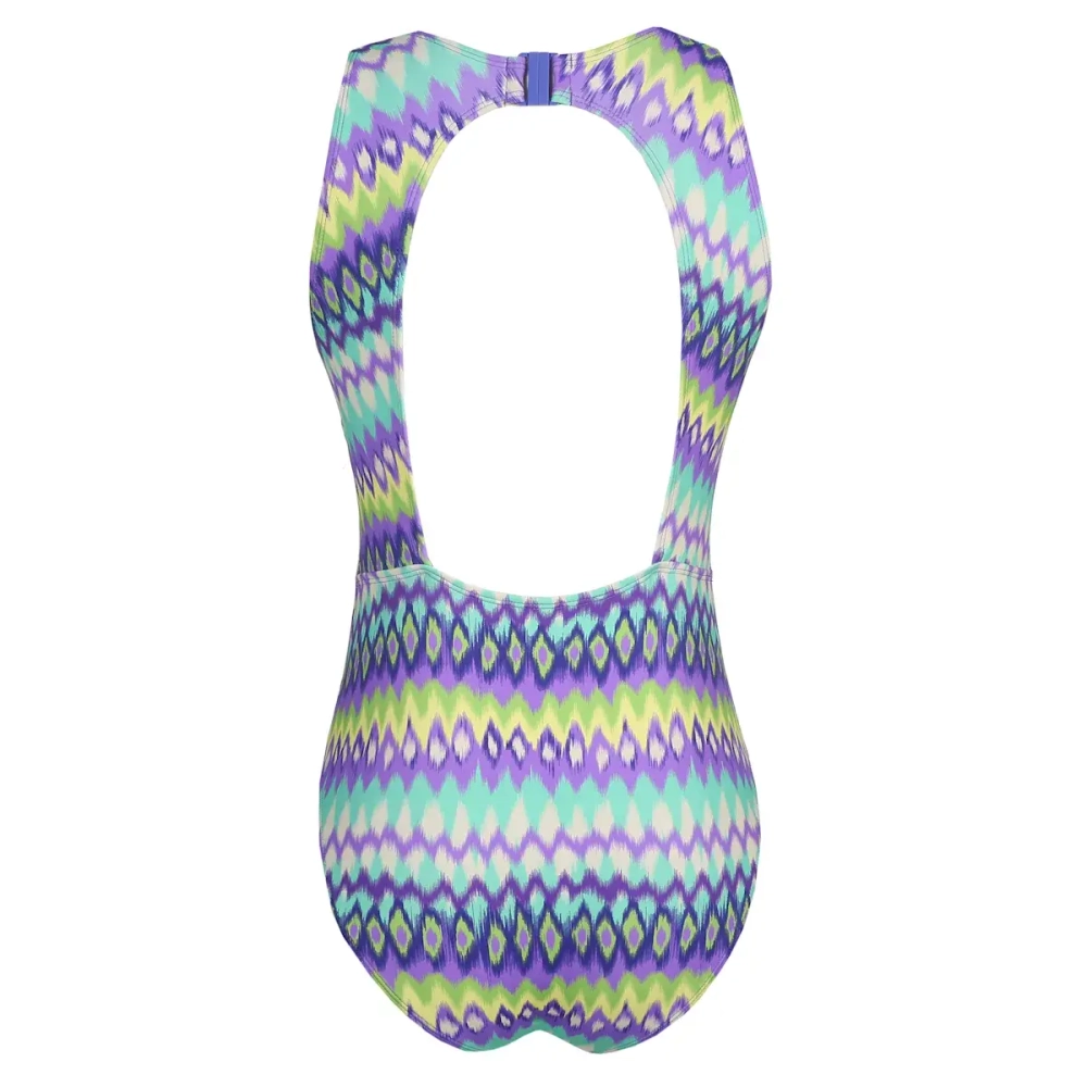 PRIMADONNA Купальник с лентой на горловине и элегантным вырезом на спине, синий