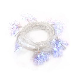 GAEM Электрогирлянда "Снежинка", L4 м, (20 белых LED, 2W, шнур прозр 1м, IP20)