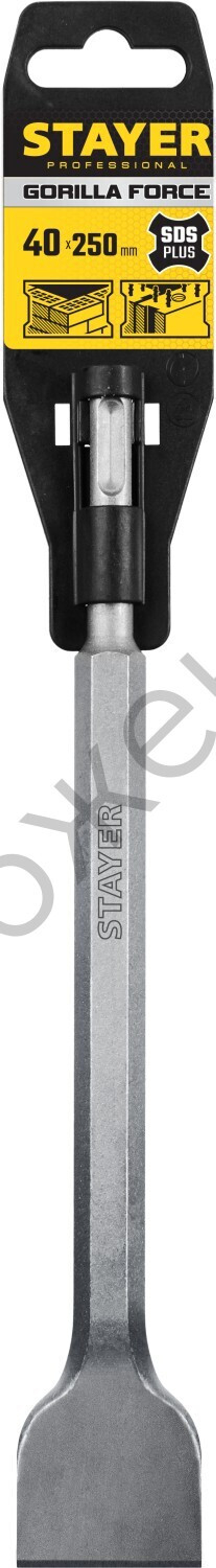 STAYER Gorilla Force SDS-Plus Зубило плоское изогнутое 40 х 250 мм