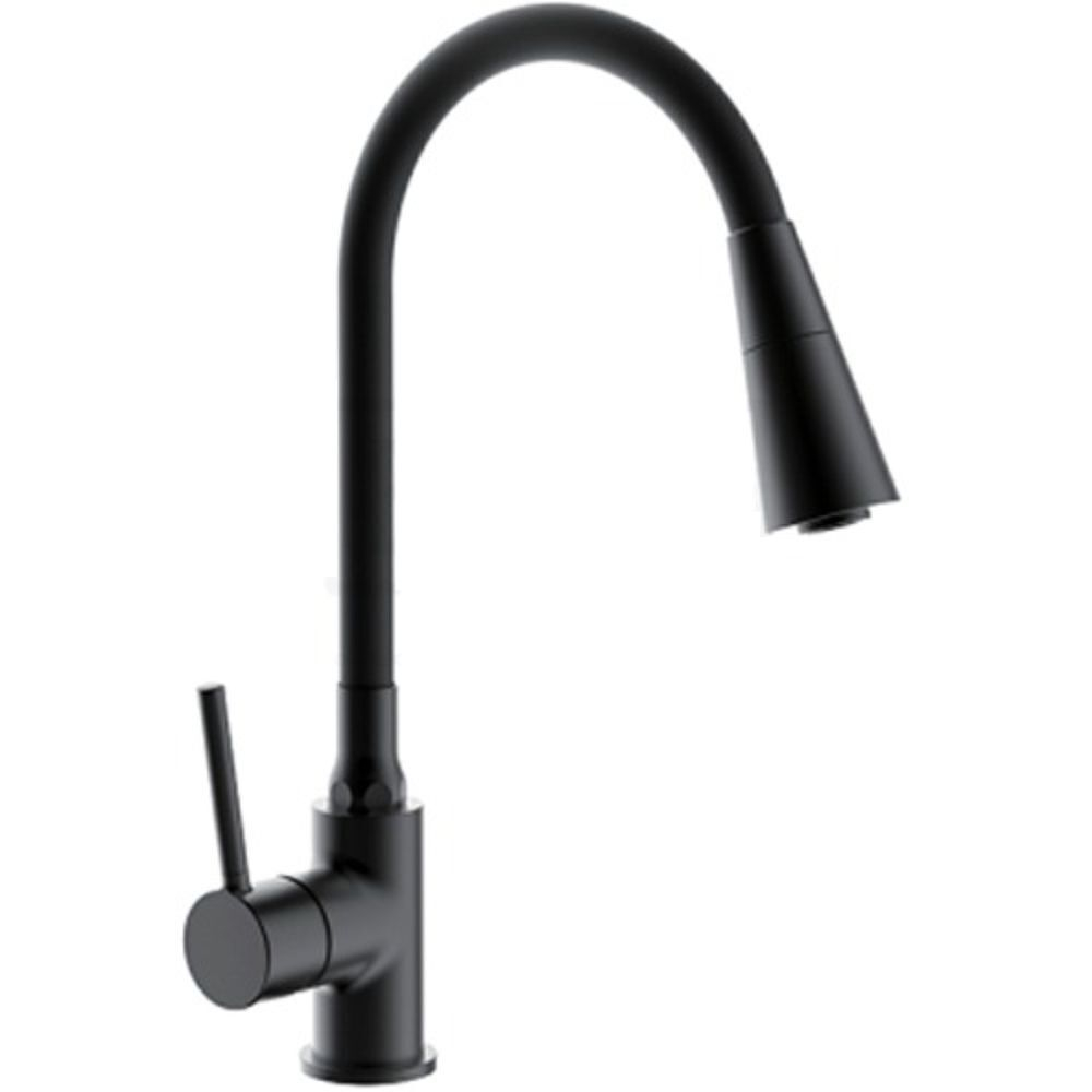 Смеситель для кухни, Frap, гибк излив, с картриджем, чер, F4044-6