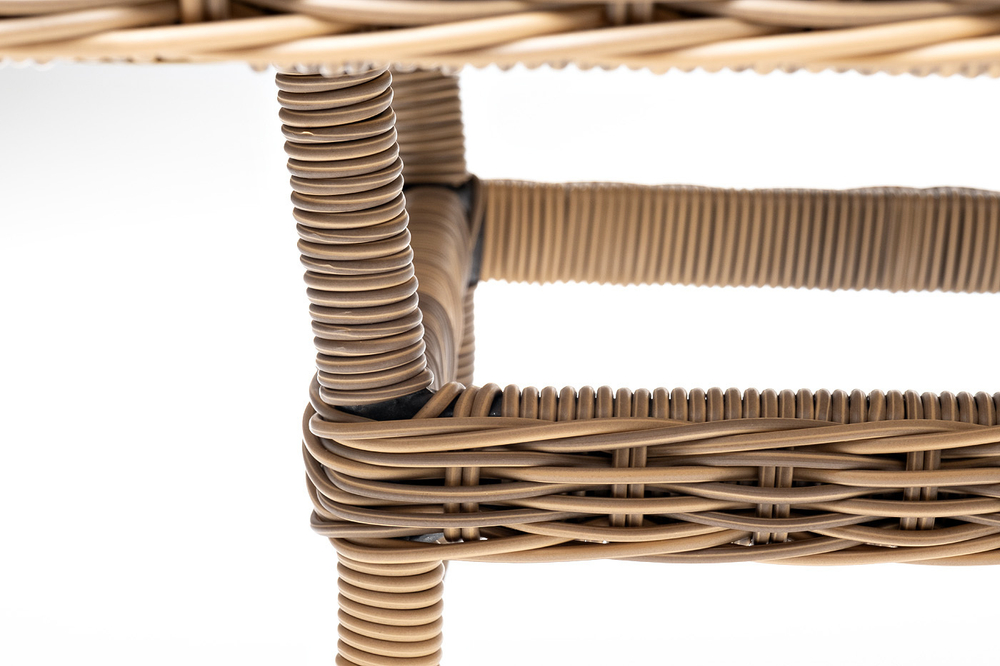 "Латте" плетеный стол из искусственного ротанга 140х80см, цвет соломенный